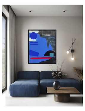 Pintura Blue Rock técnica acrílico Jackies Mirrors Abstracto