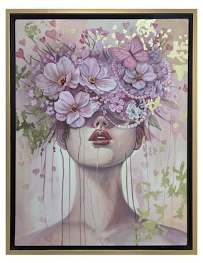 Pintura Blooming Gold Beauty técnica mixta Lune Art Gallery Flores