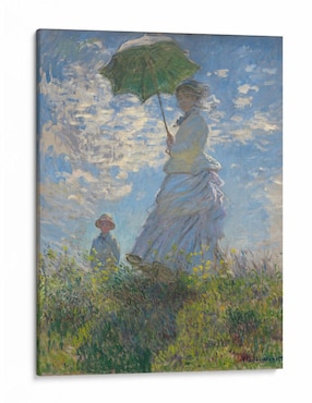 Cuadro Canvas Lab Mujer Con Sombrilla Claude Monet