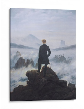 Cuadro Canvas Lab Impreso En Lienzo El Caminante Sobre El Mar De Nubes Caspar David Friedrich