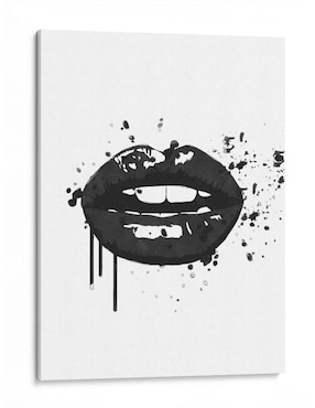 Litografía Canvas Lab Labios Negros Técnica Impresión