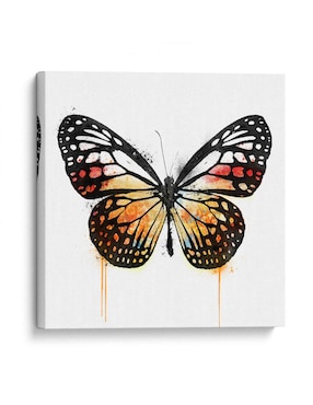 Litografía Canvas Lab Mariposa Naranja Técnica Impresión