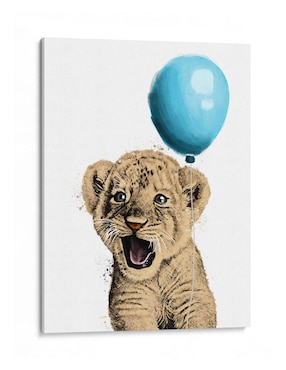 Litografía Canvas Lab Baby Lion Balloon Técnica Impresión