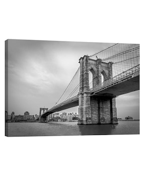 Cuadro Decorativo Pixelarte Nueva York Puente De Broolklyn