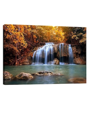 Cuadro Decorativo Pixelarte Cascada Suave