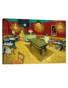 Cuadro Decorativo Pixelarte Café De Noche Van Gogh