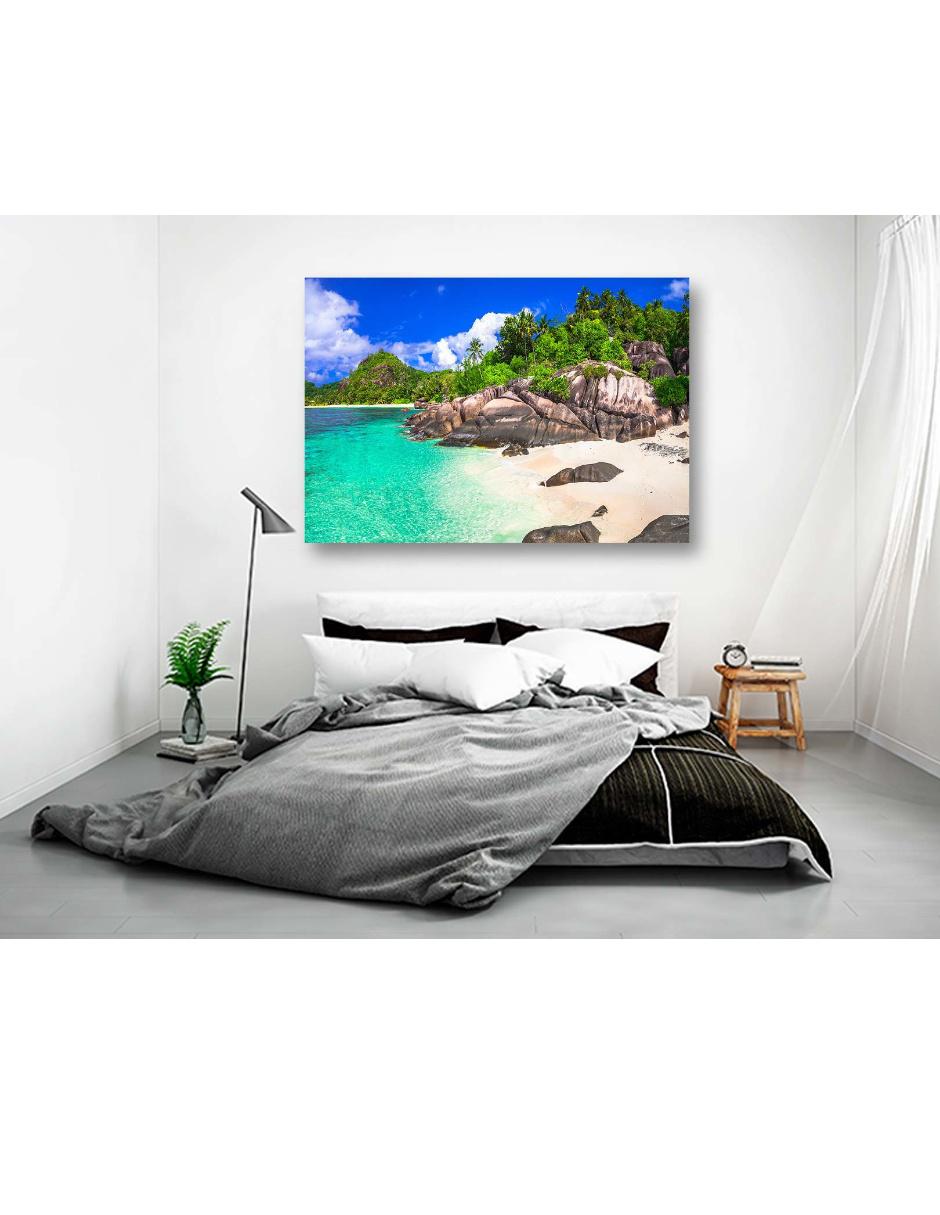 Cuadro decorativo canvas Naturaleza Playa Seychelles rectangular 2