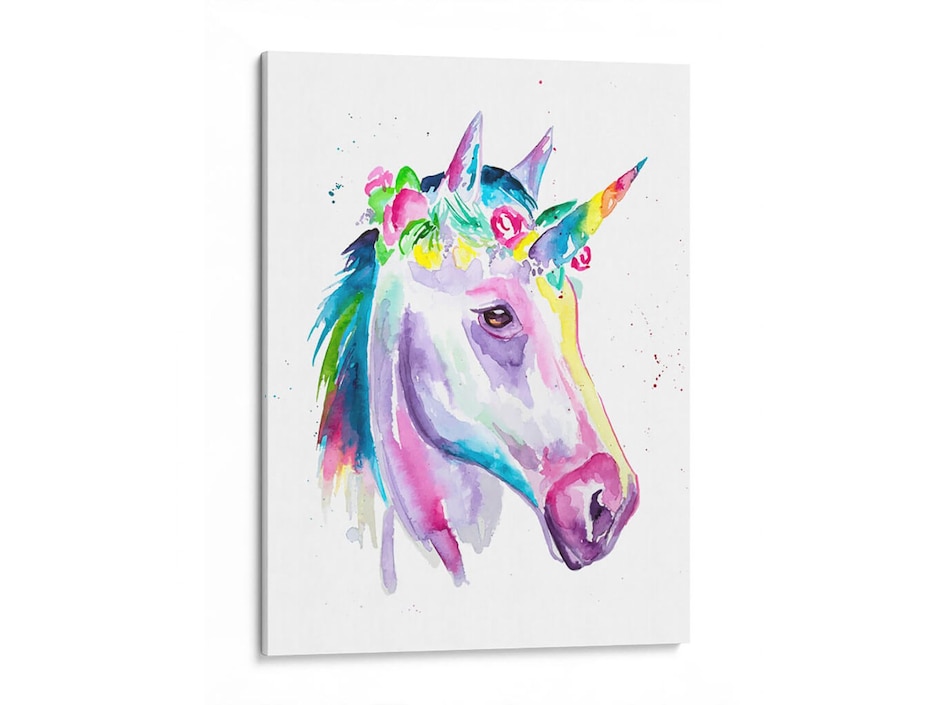 Litografía Unicornio de Acuarela técnica Impresión Litografía Unicornio de Acuarela técnica Impresión