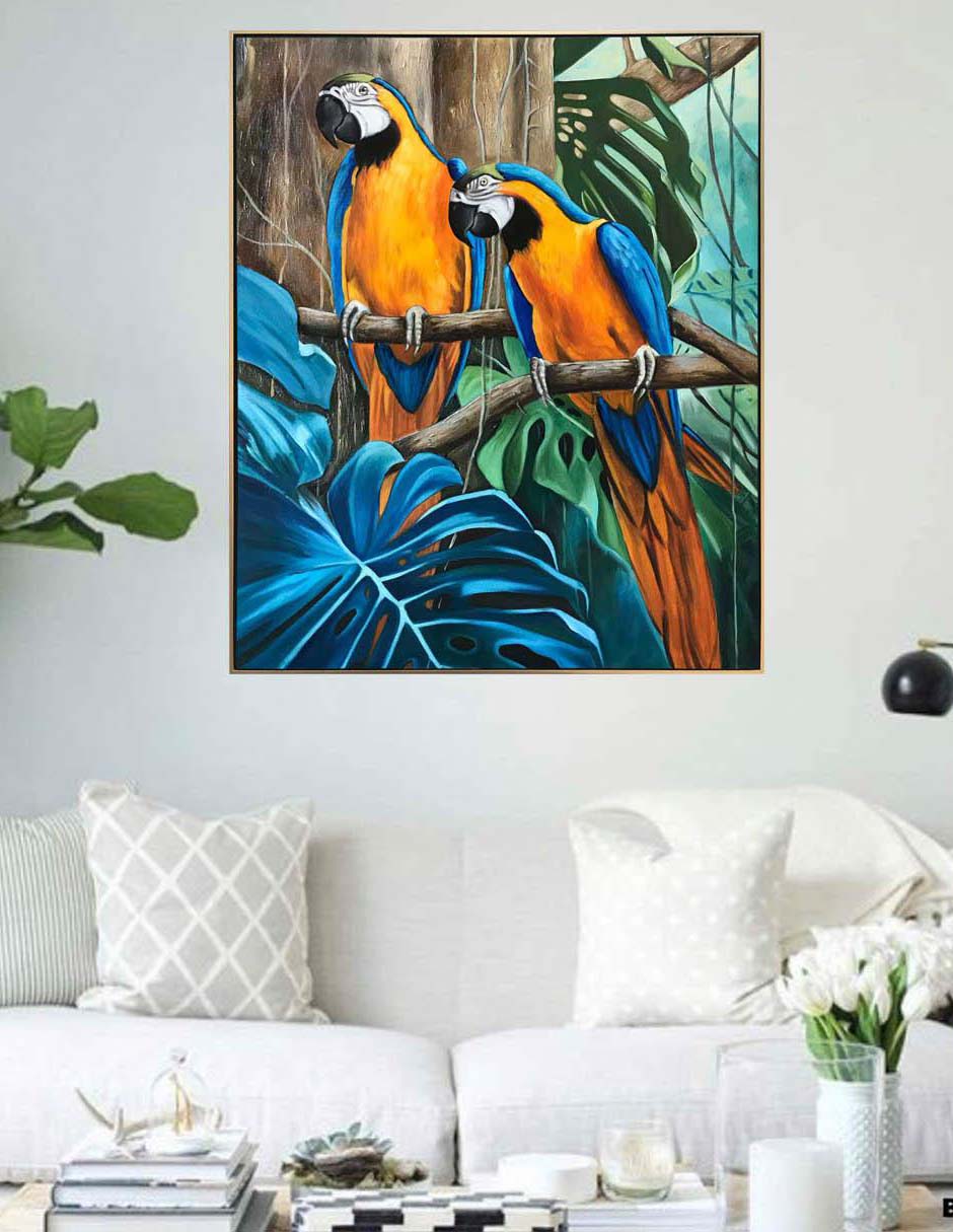 Hermosa pintura de elaborada a mano por el Artista Marco de la colección AnimalArt 3
