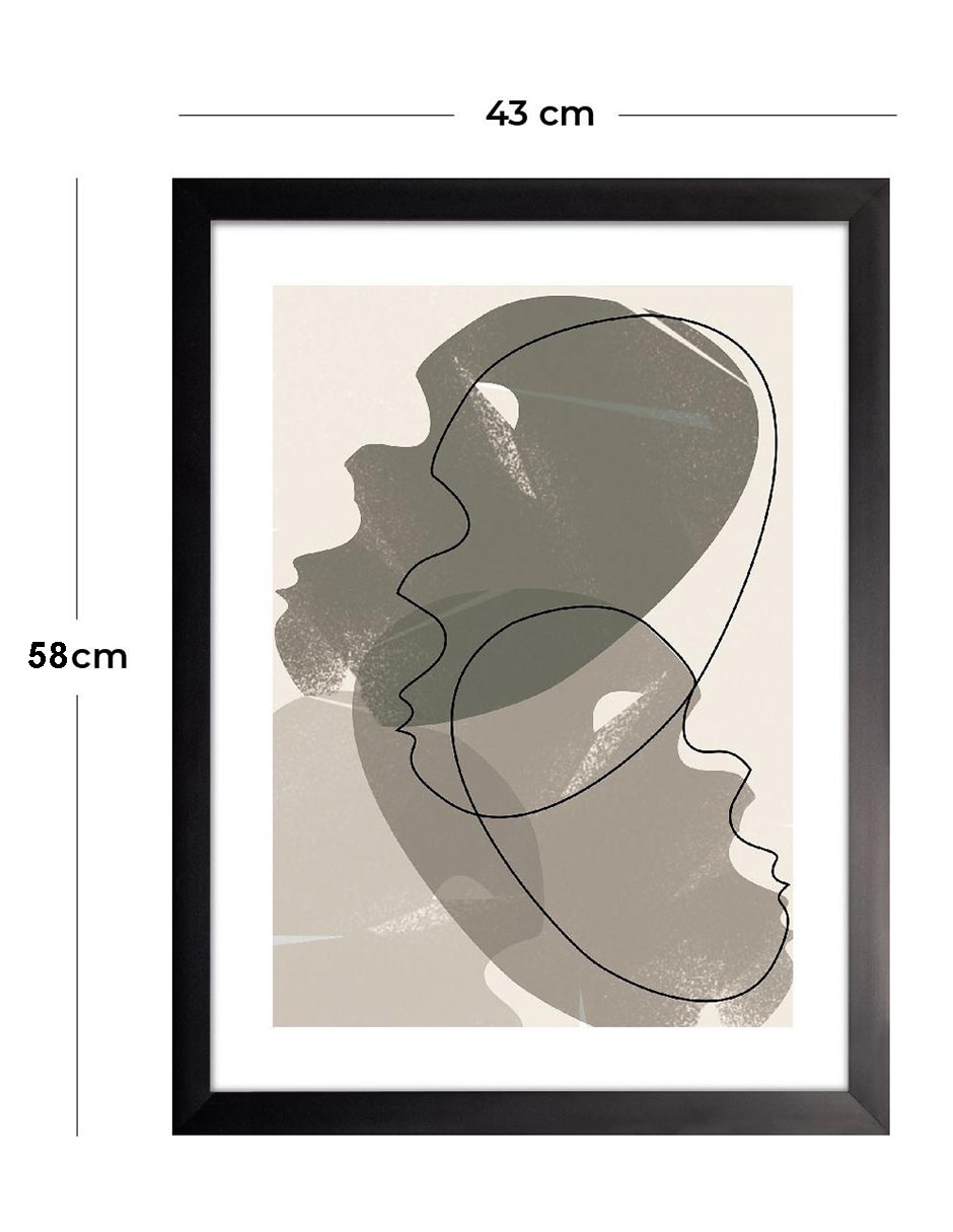 Cuadro decorativo Siluetas Abstractas V de 3