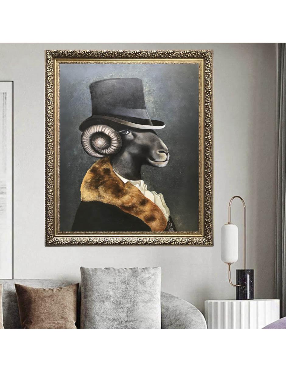Impresionante pintura de óleo enmarcada de . Colección Surrealismo 3