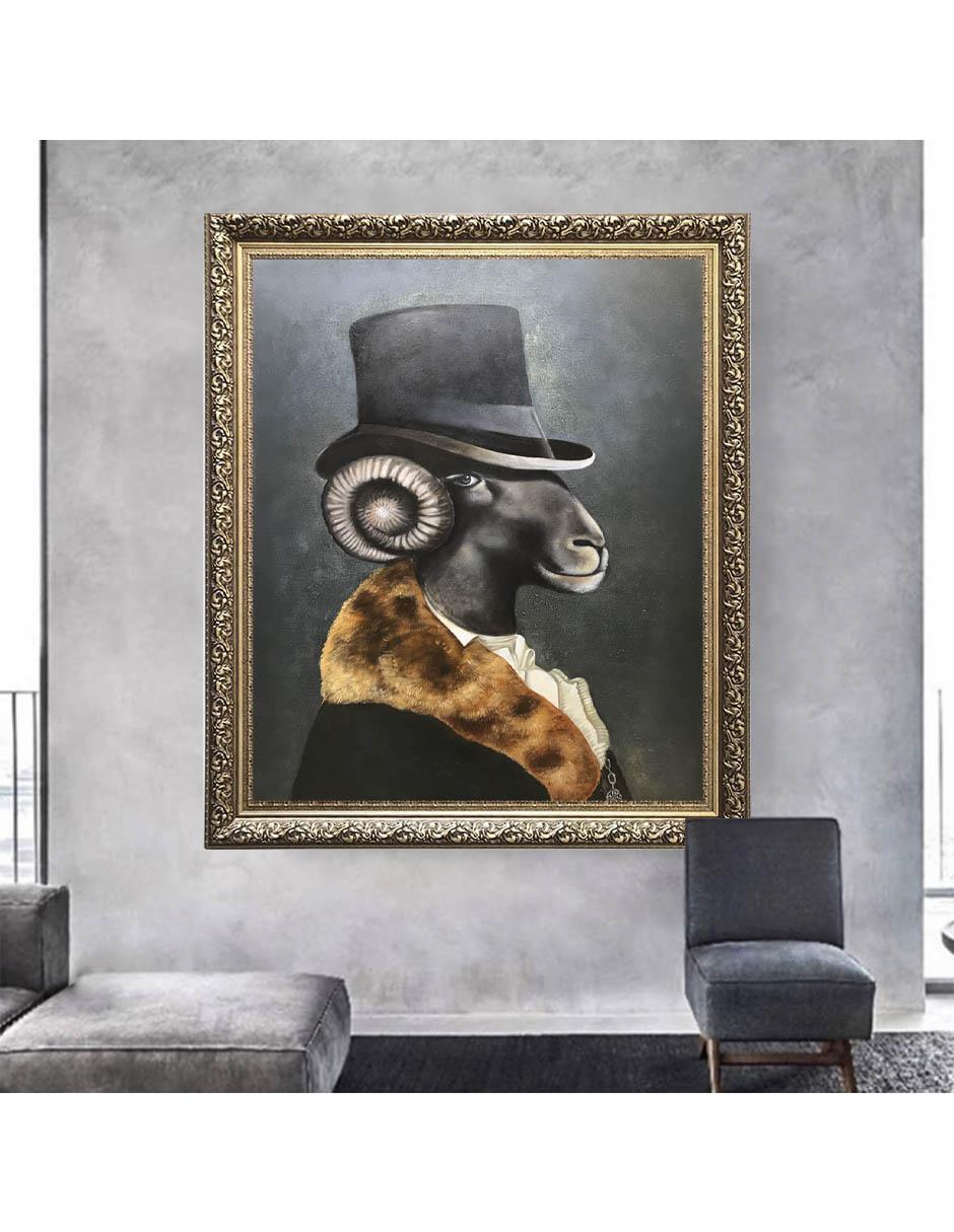 Impresionante pintura de óleo enmarcada de . Colección Surrealismo 4