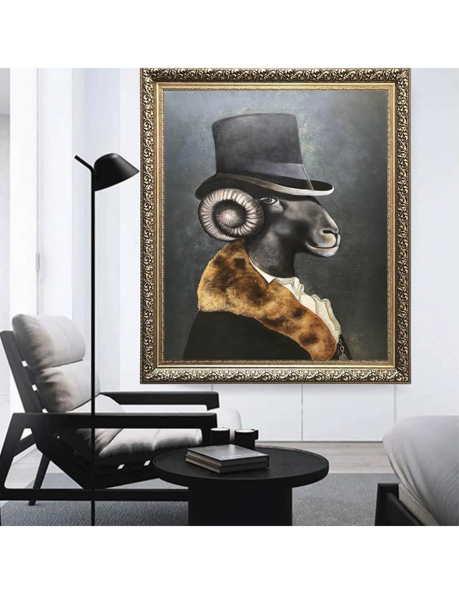 Impresionante pintura de óleo enmarcada de . Colección Surrealismo 6