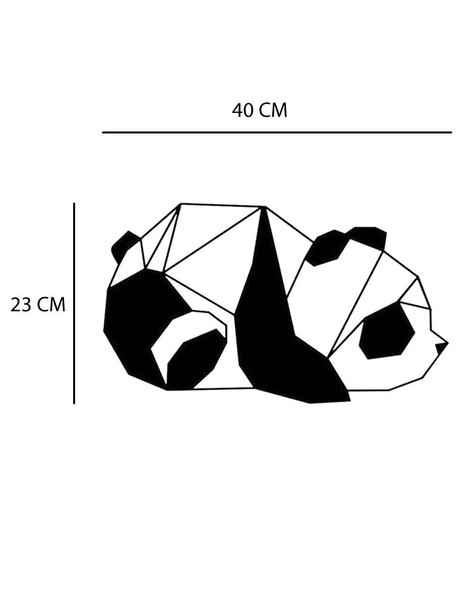 Figura decorativa de panda de madera 4