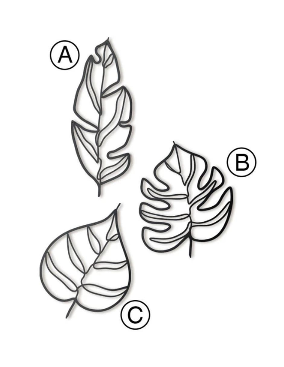 Figura decorativa de hoja de madera