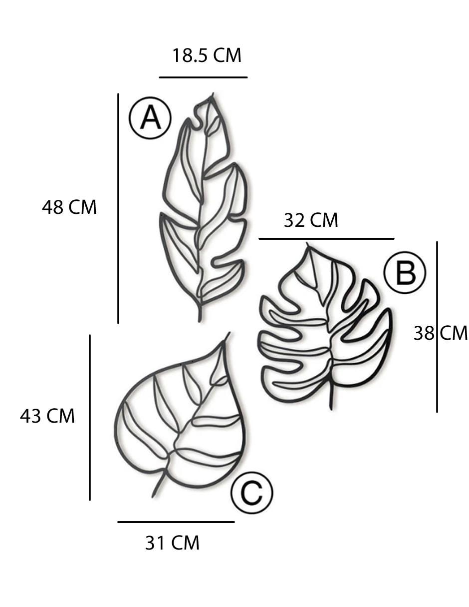 Figura decorativa de hoja de madera 2
