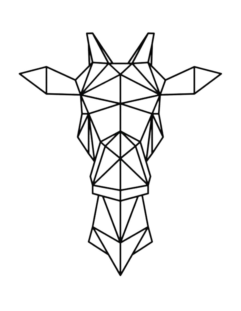 Figura decorativa de jirafa de madera