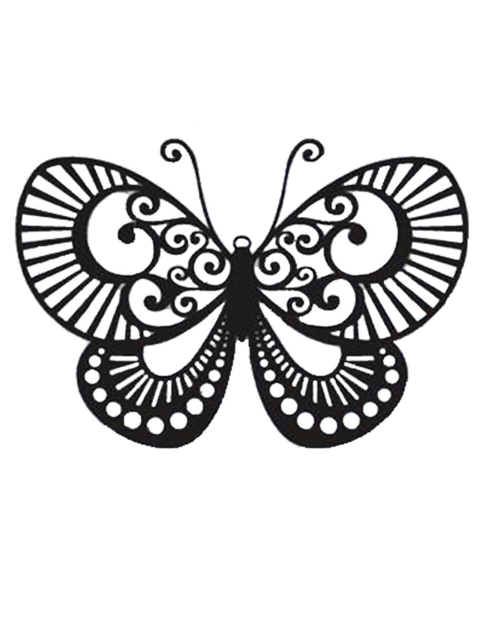 Figura decorativa de mariposa de madera