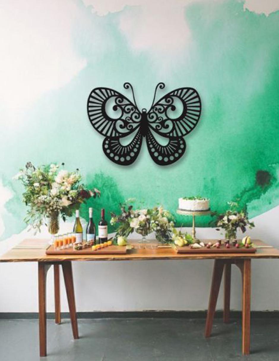 Figura decorativa de mariposa de madera 2