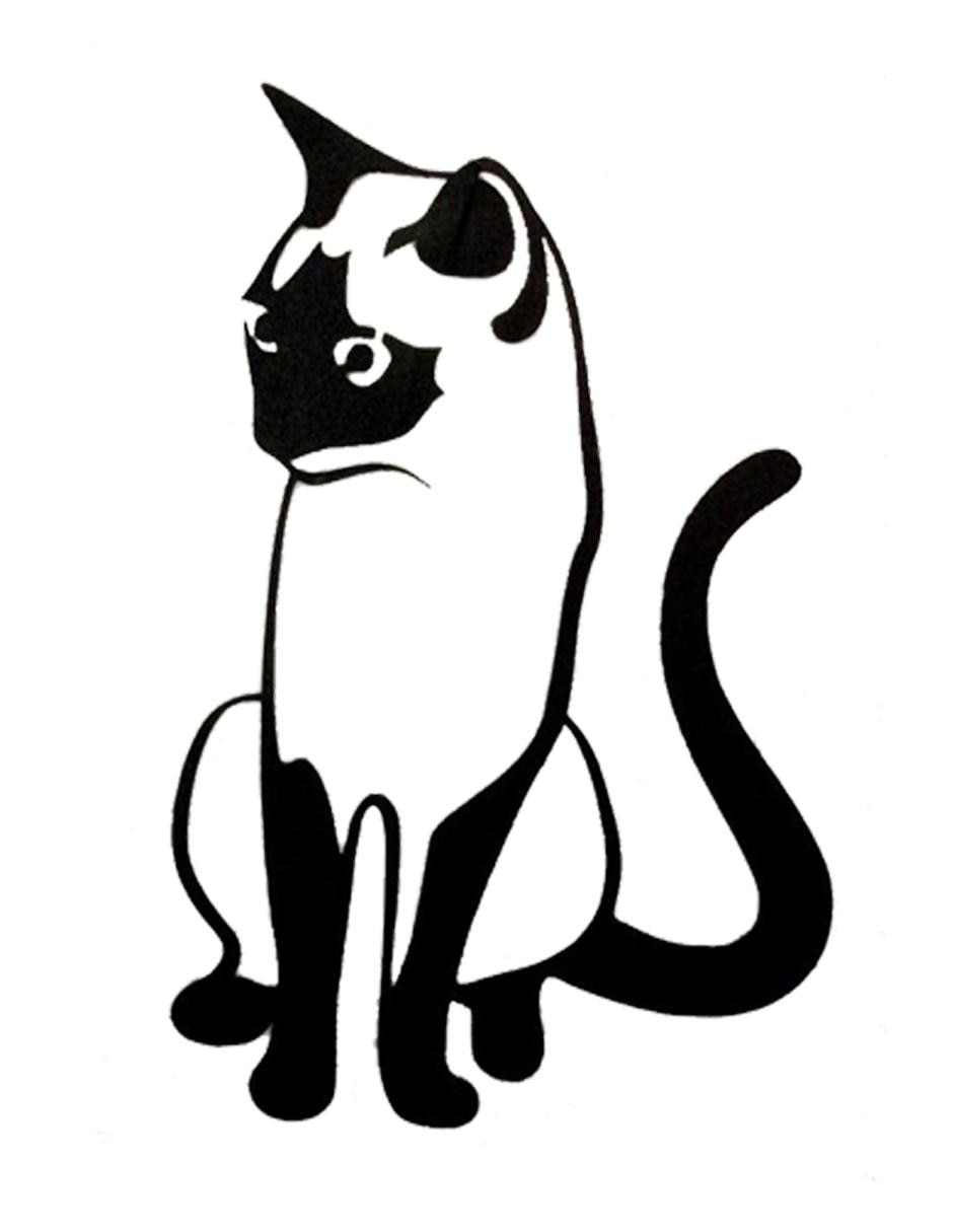 Figura decorativa de gato de madera