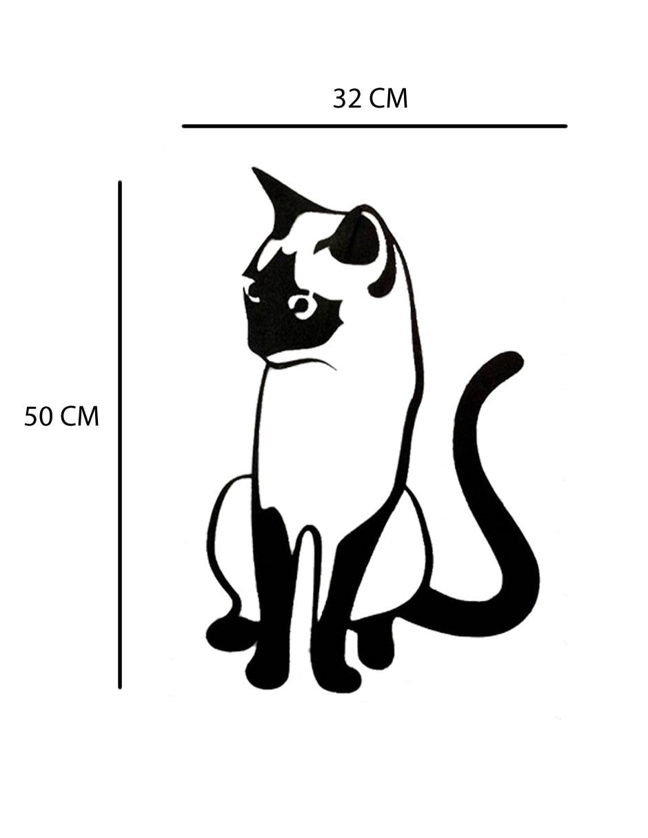 Figura decorativa de gato de madera 2