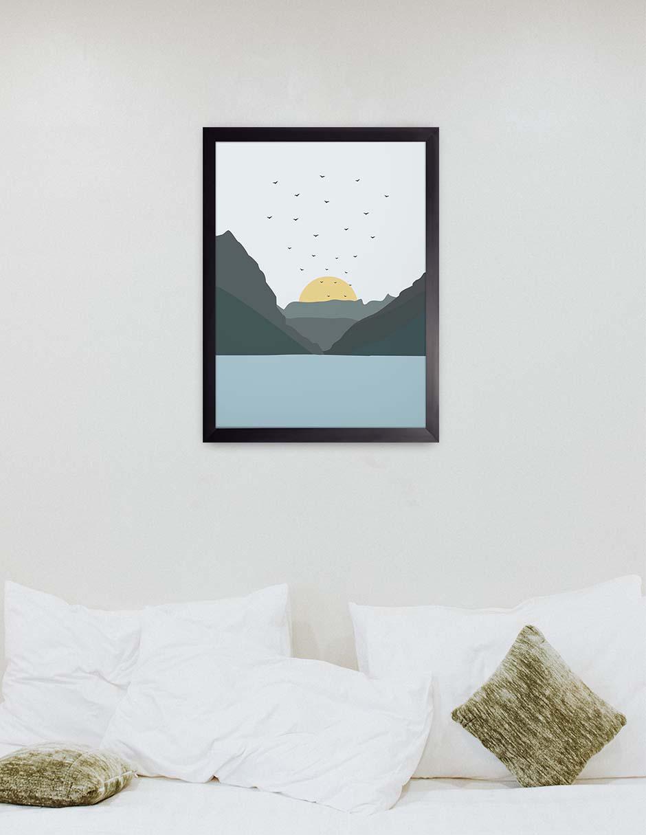 Litografía Paisajes Ilustrados 014 técnica Impresión 2