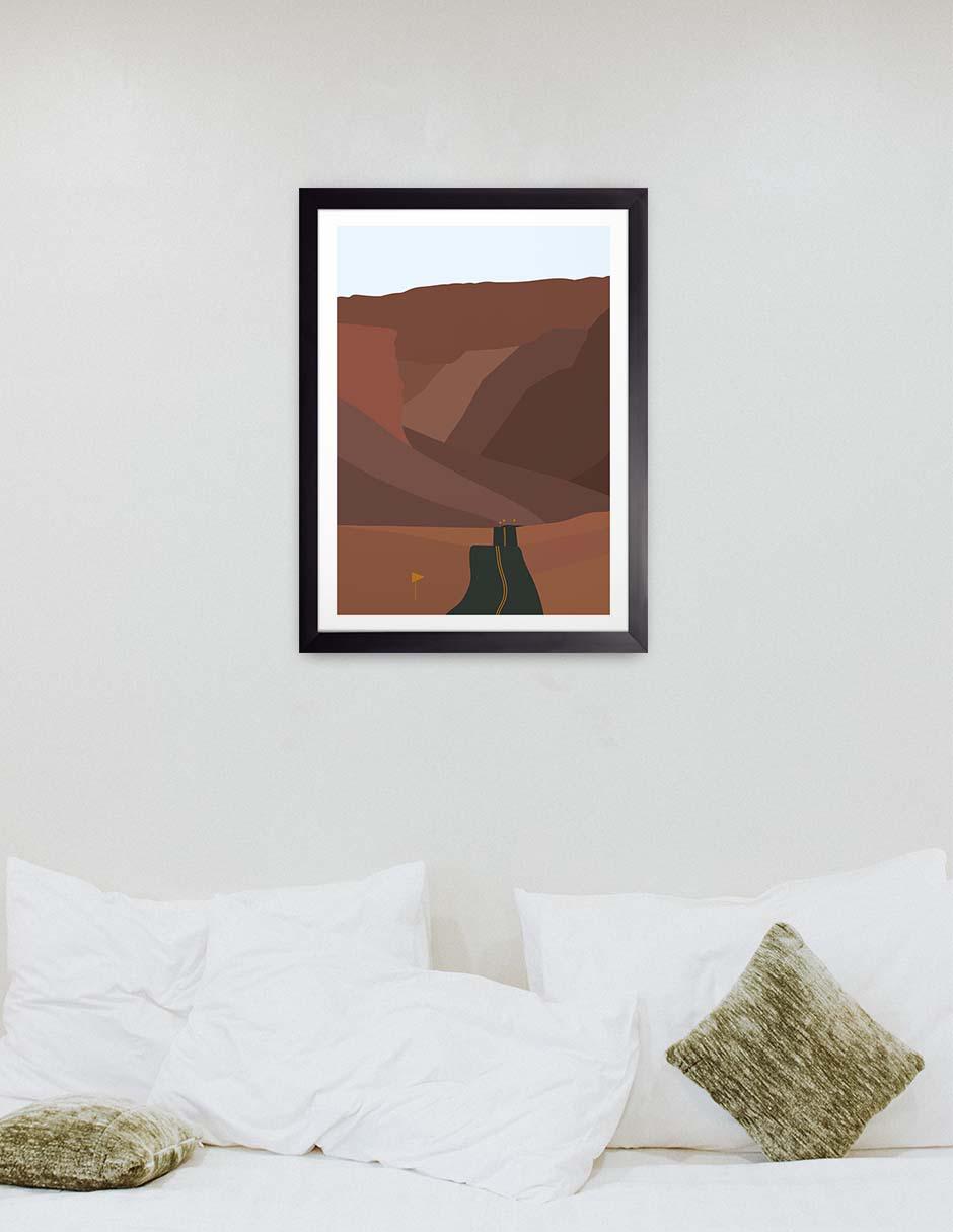 Litografía Paisajes Ilustrados 011 técnica Impresión 2