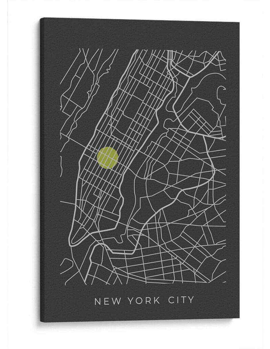 Litografía NYC Map técnica Impresión