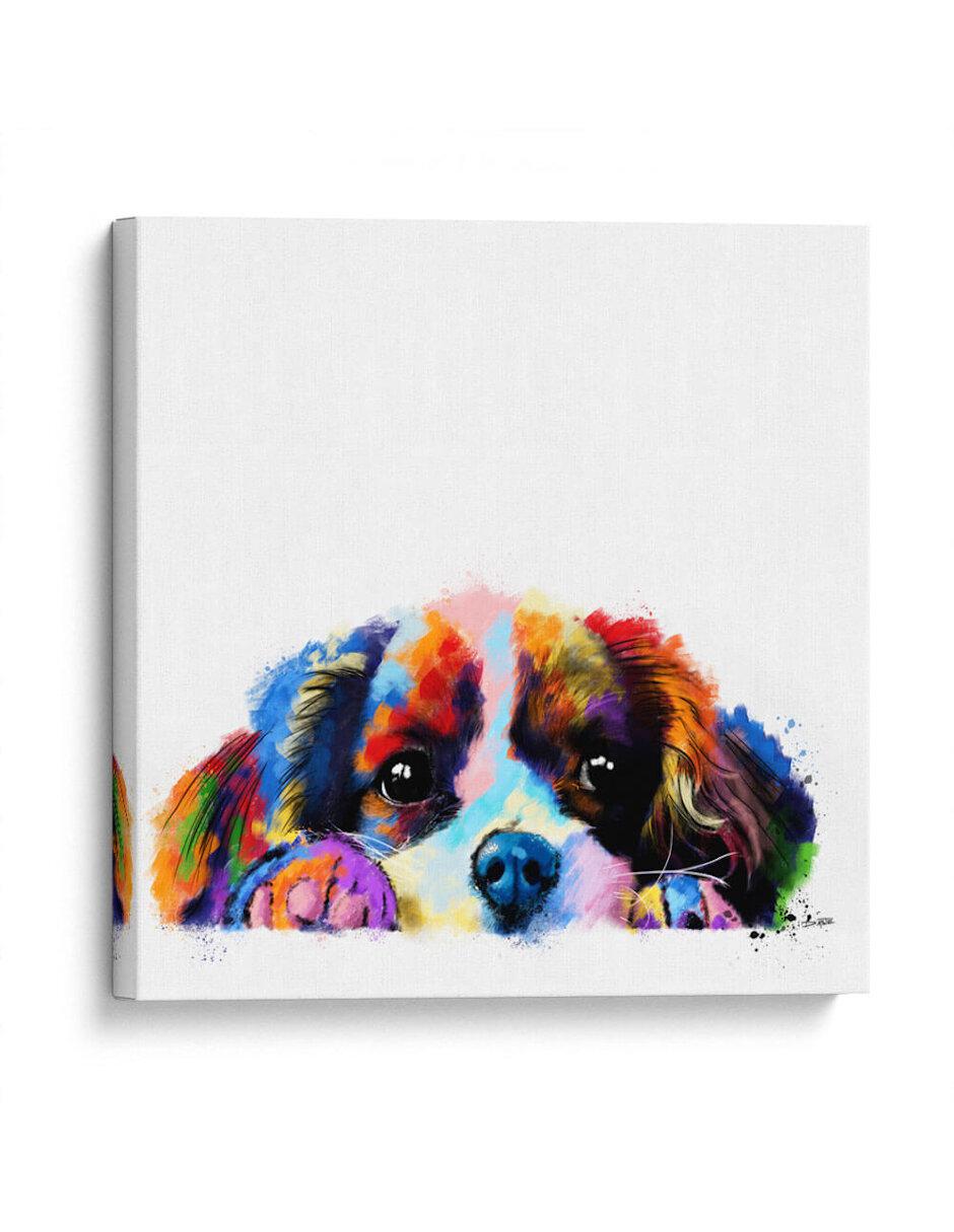 Litografía Baby Cavalier King Charles técnica Impresión Litografía Baby Cavalier King Charles técnica Impresión