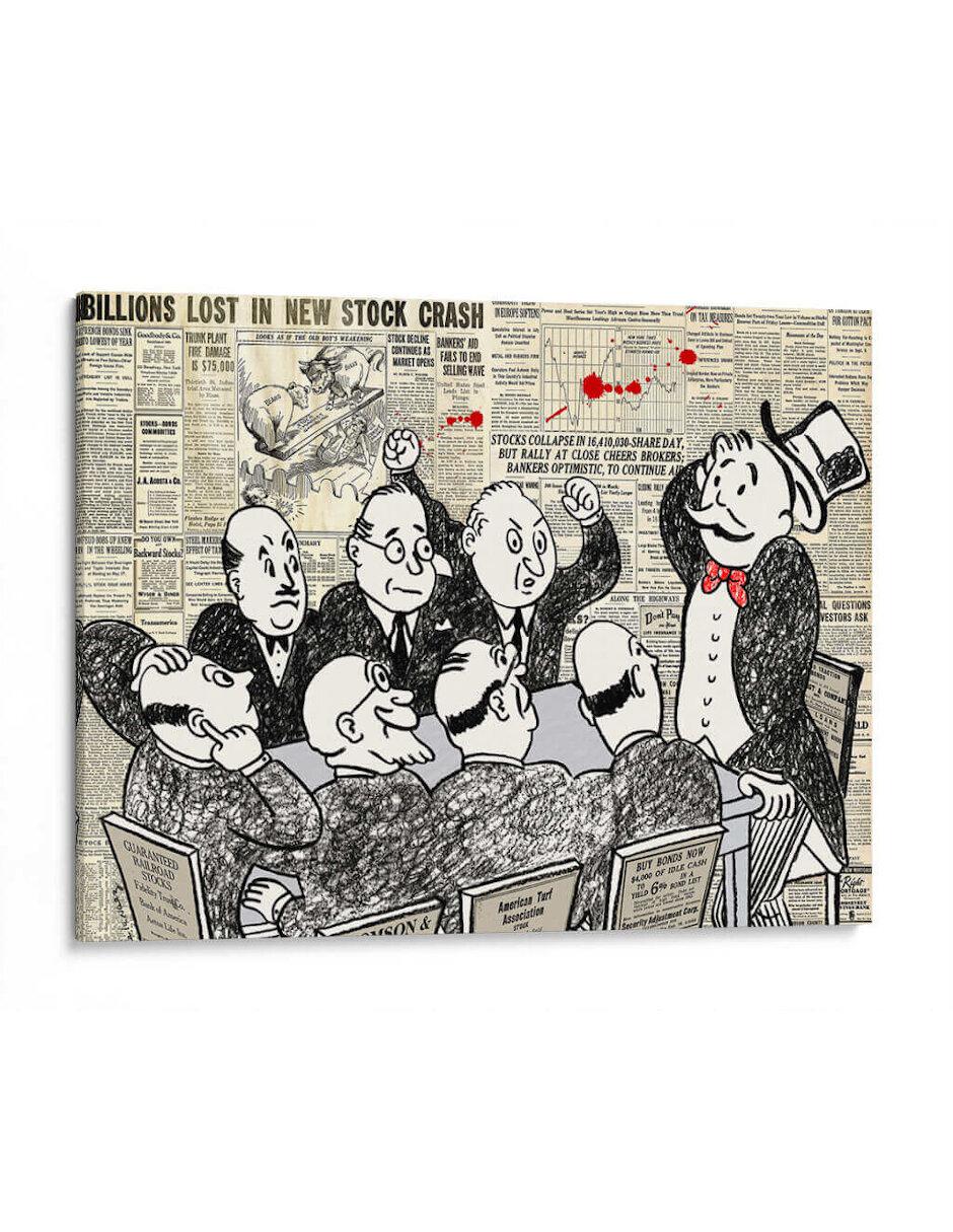 Litografía Wall Street Board Room Panic técnica Impresión
