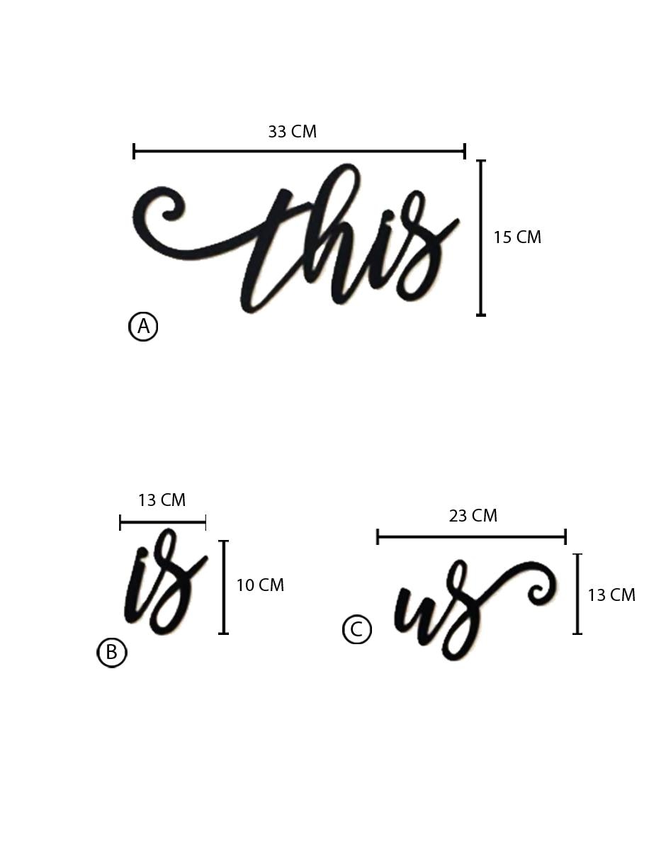 Figura decorativa de letras de madera 4