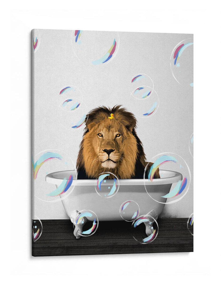 Litografía Lion Bath Color Litografía Lion Bath Color