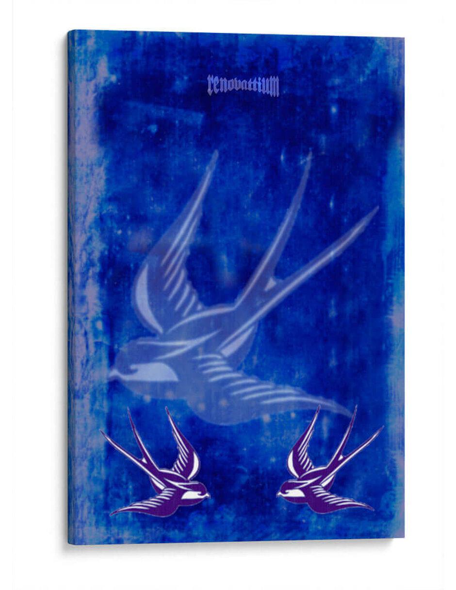 Litografía Gorriones Azules Litografía Gorriones Azules