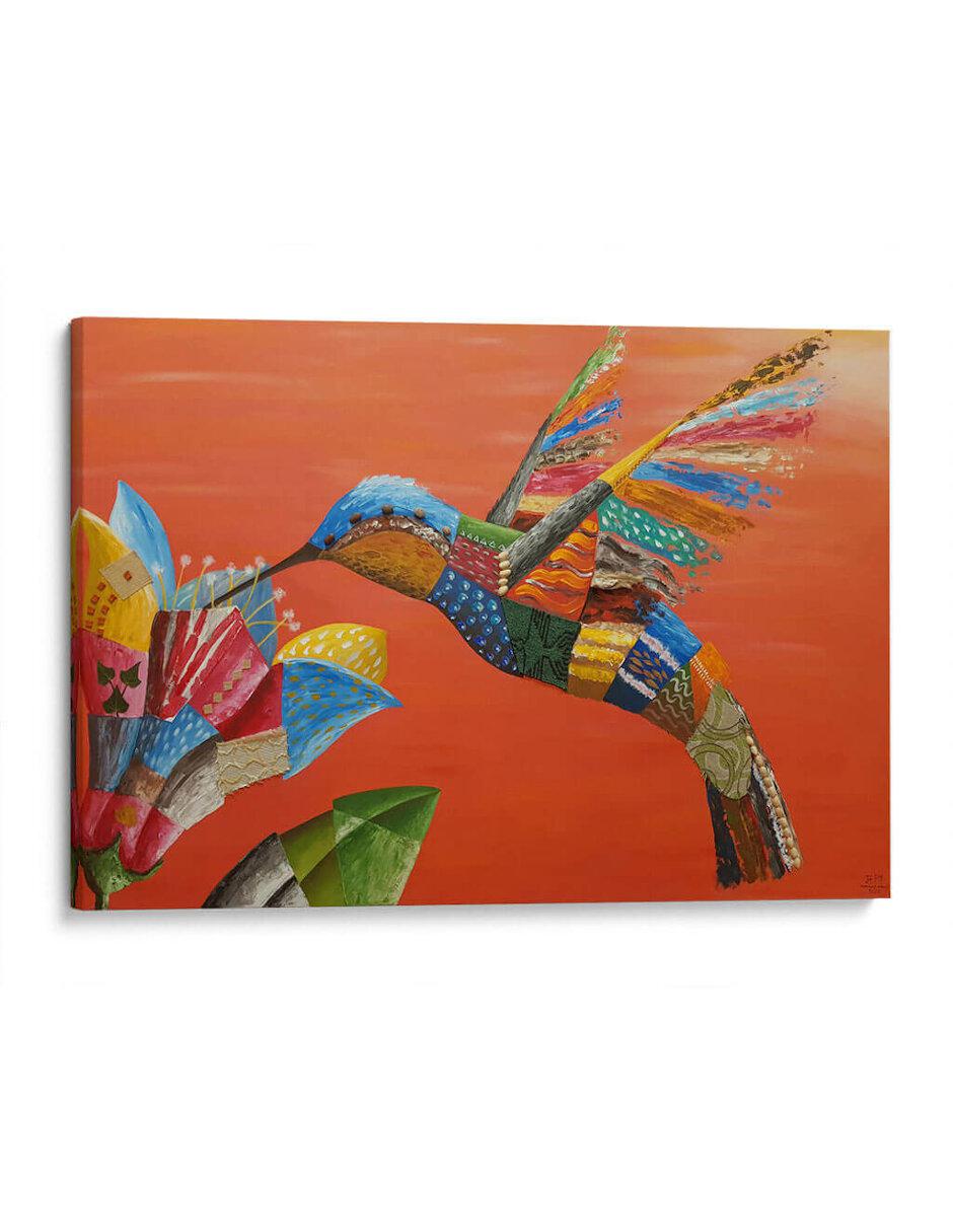 Litografía El Colibrí y La Flor técnica Impresión