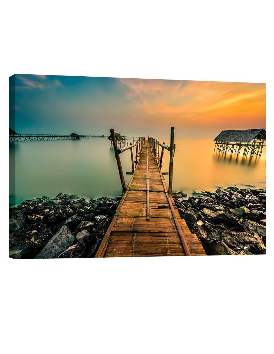 Cuadro decorativo Naturaleza Playa Muelle