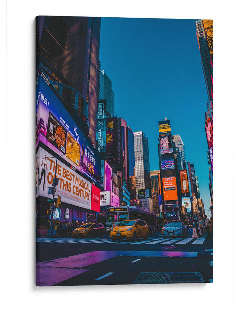 Litografía Times Square a Color técnica Impresión Litografía Times Square a Color técnica Impresión