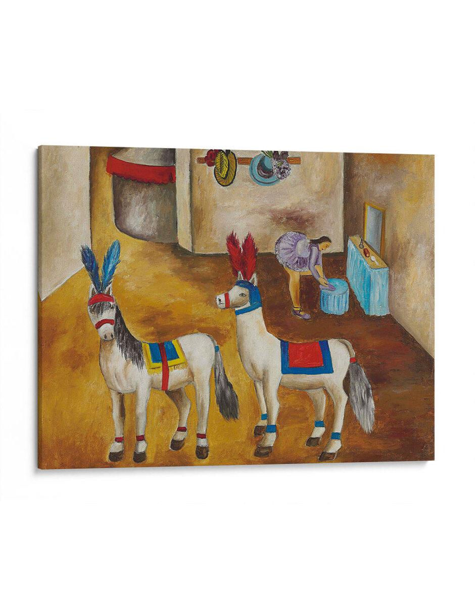 Litografía Los Caballitos Pony En Su Camerino