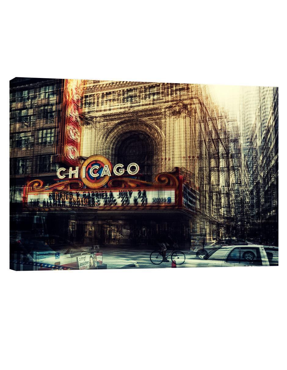 Cuadro decorativo Teatro Chicago Vintage