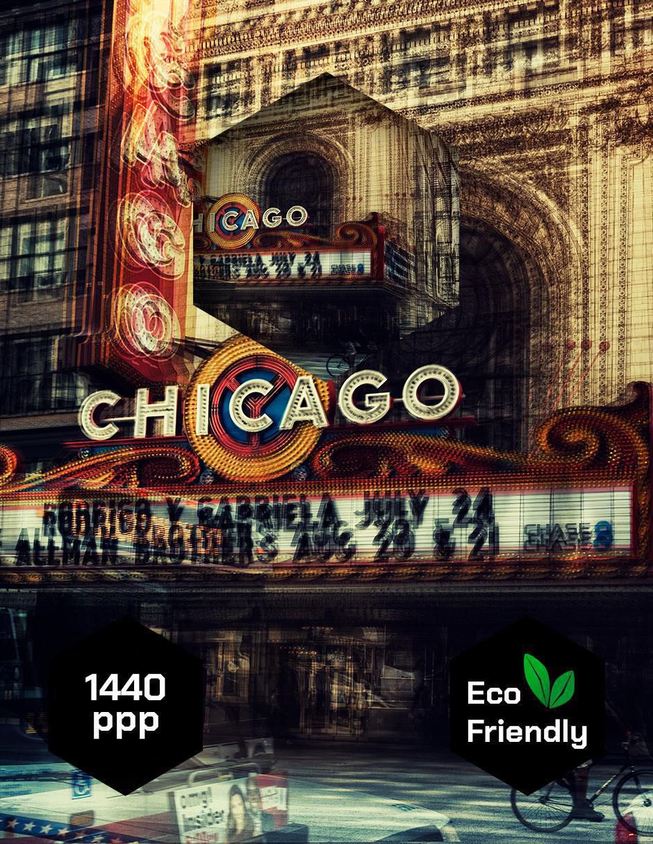 Cuadro decorativo Teatro Chicago Vintage