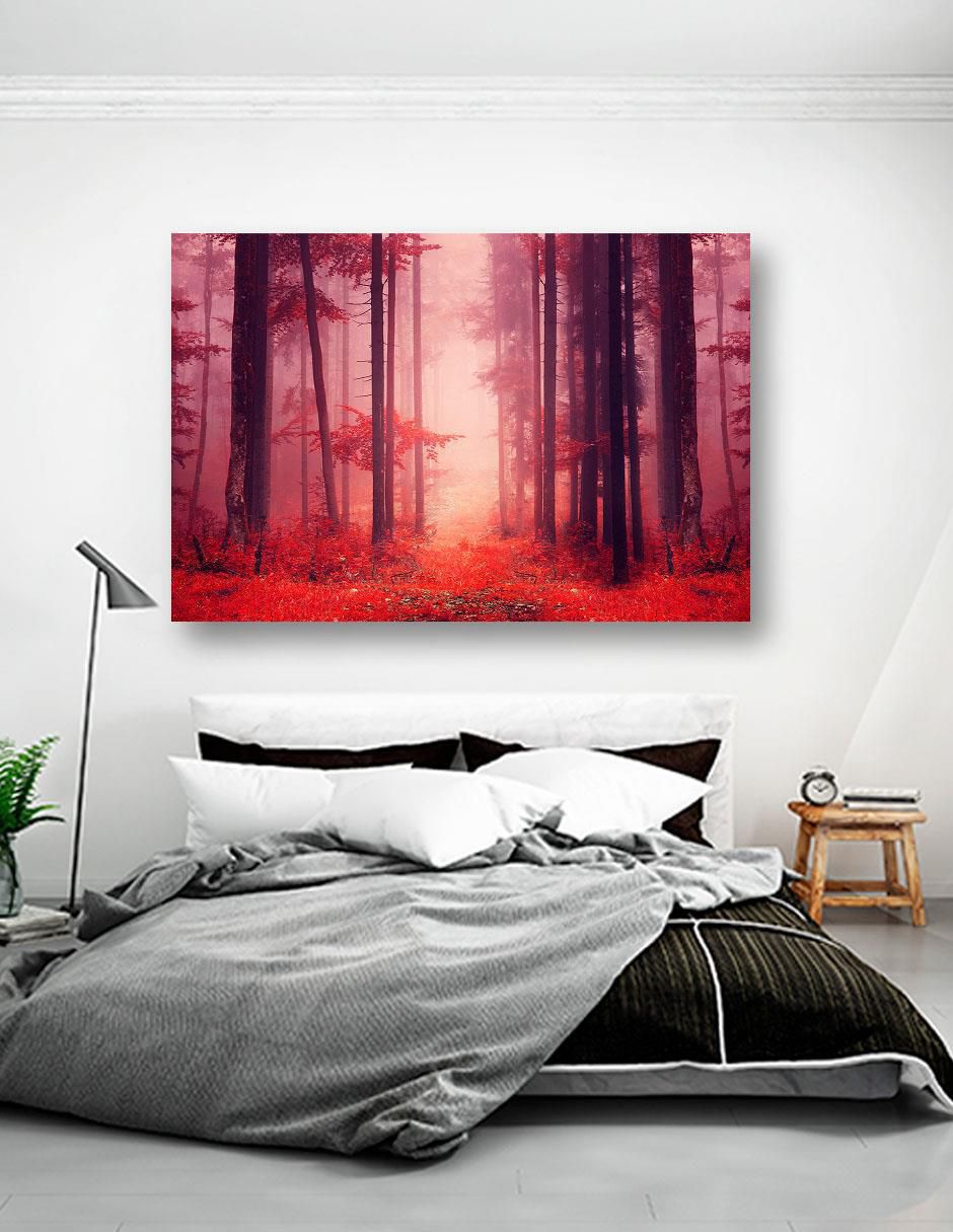 Cuadro decorativo Bosque Rojo 5