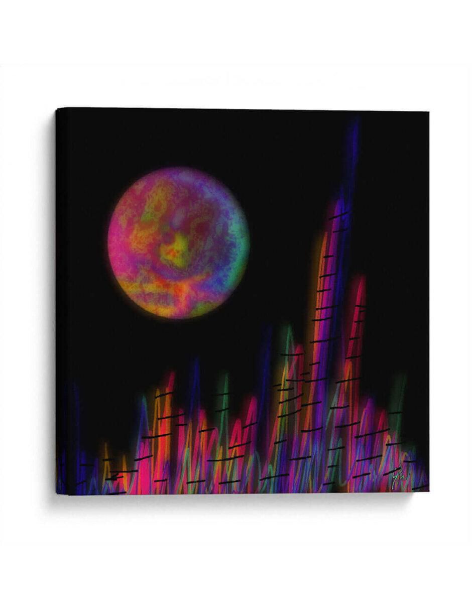 Litografía Ciudad de Luna técnica Impresión