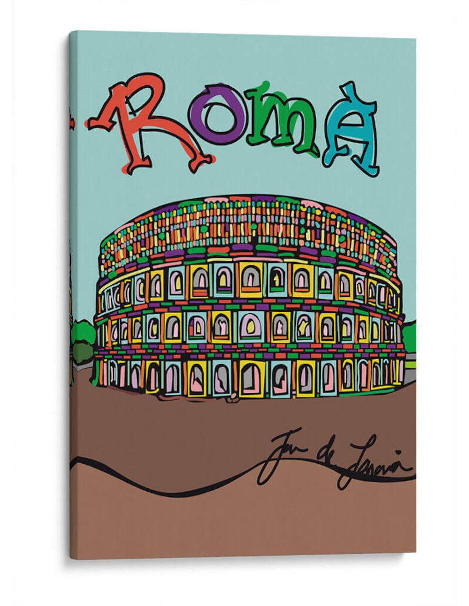 Litografía Roma El Coliseo técnica Impresión