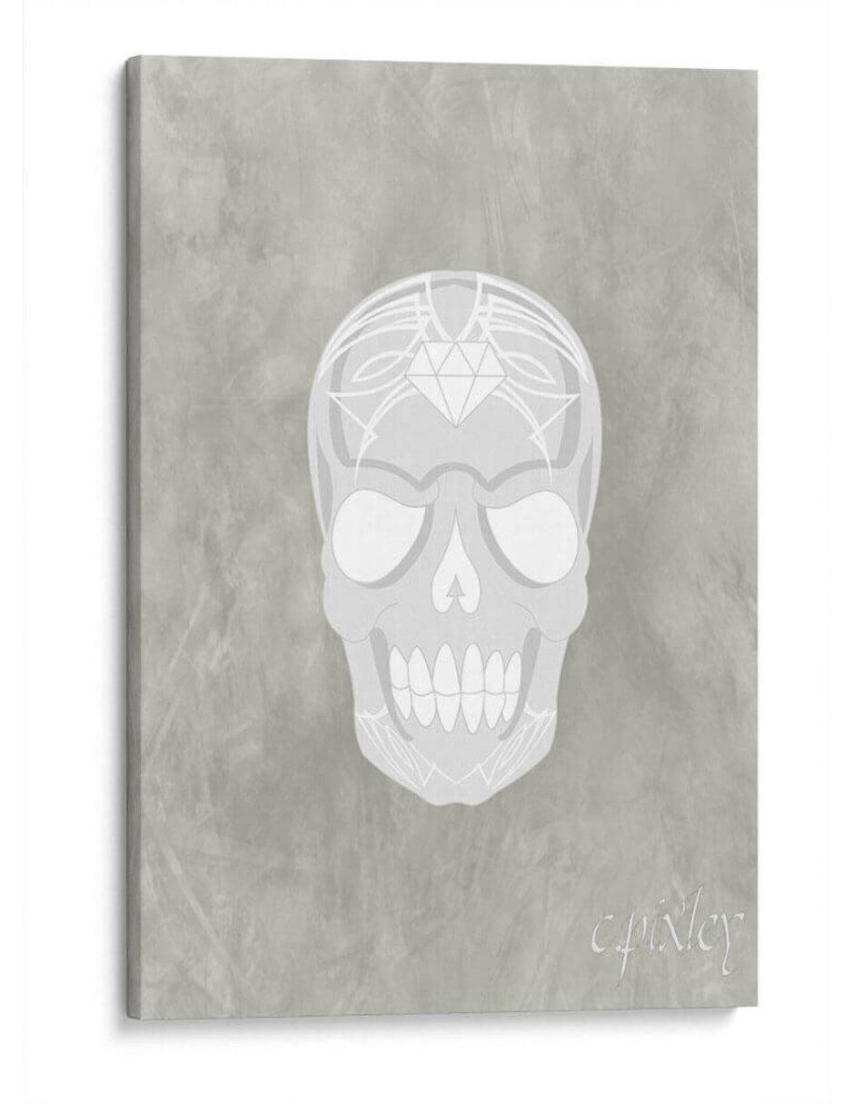Litografía Calavera Blanca C.Pixley técnica Impresión