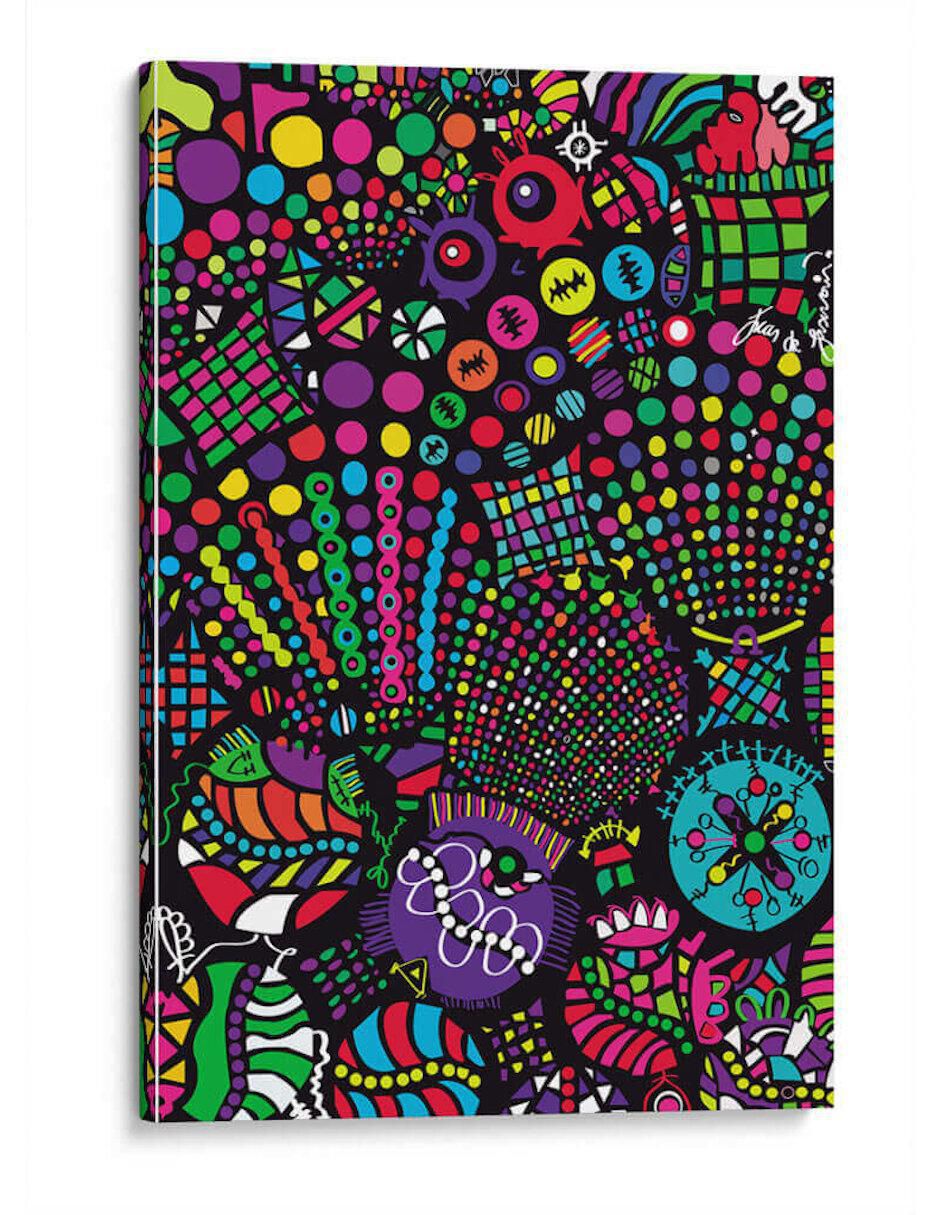 Litografía Bolitas Abstractas técnica Impresión
