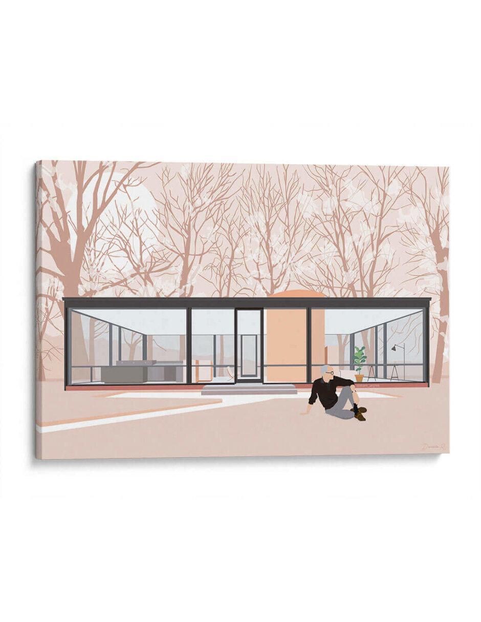 Litografía Glass House técnica Impresión Litografía Glass House técnica Impresión