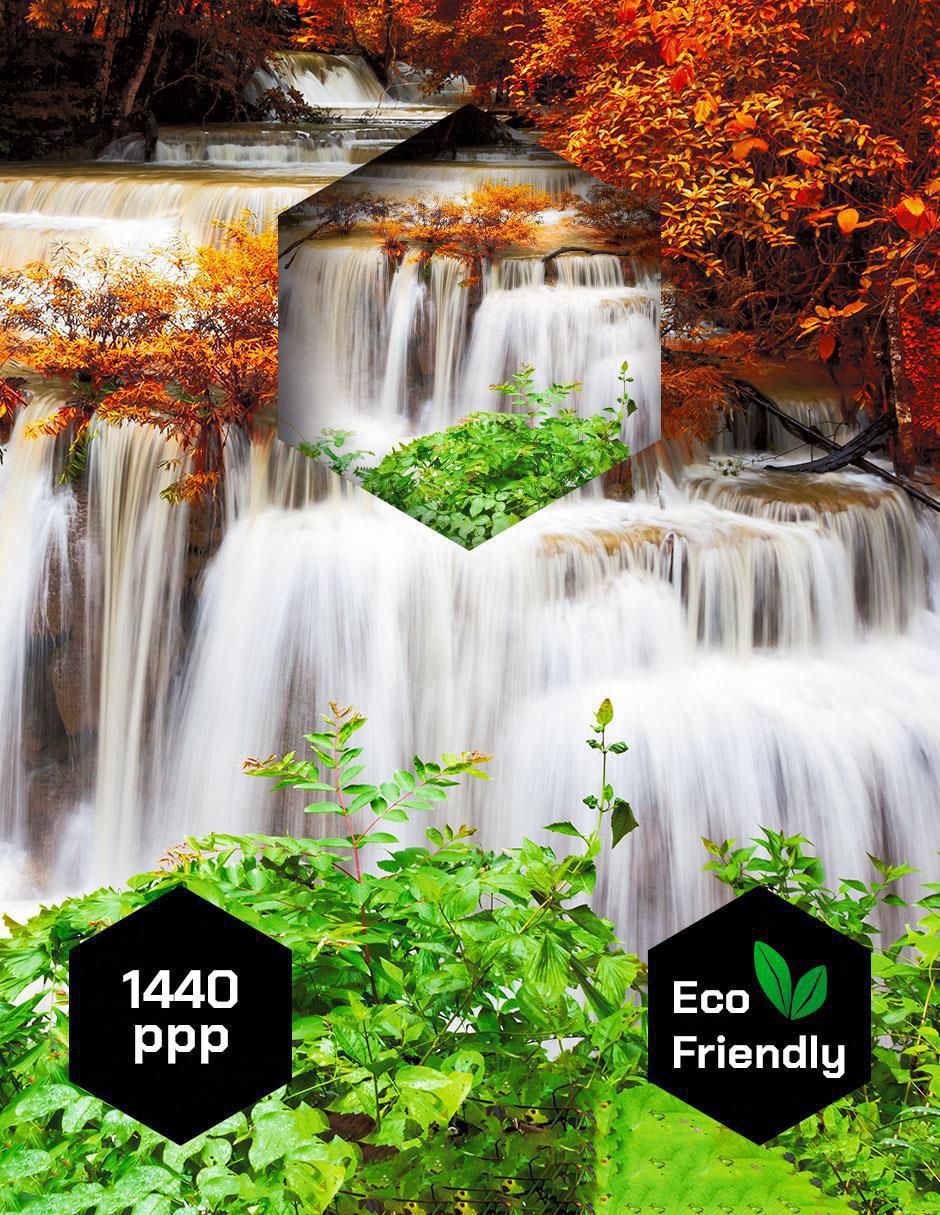 Cuadro decorativo Cascada en Naranja 2