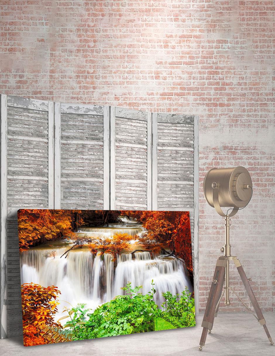 Cuadro decorativo Cascada en Naranja 4