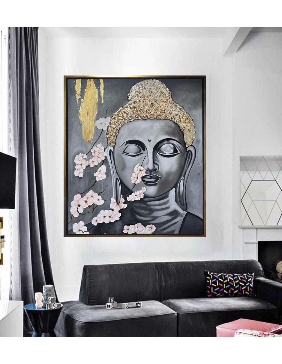 Pintura en óleo de Buda 3