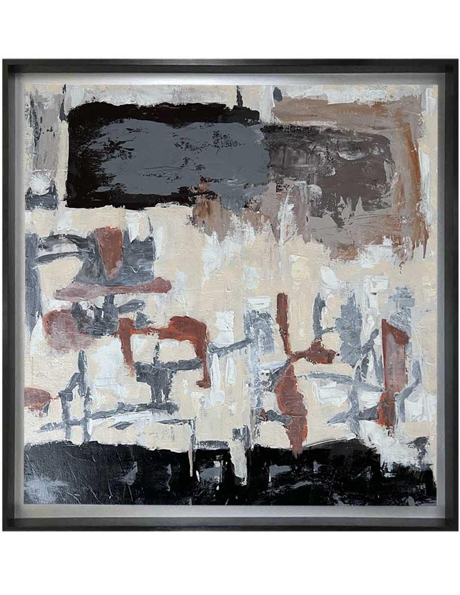 Pintura técnica abstracta 4 vistas 3