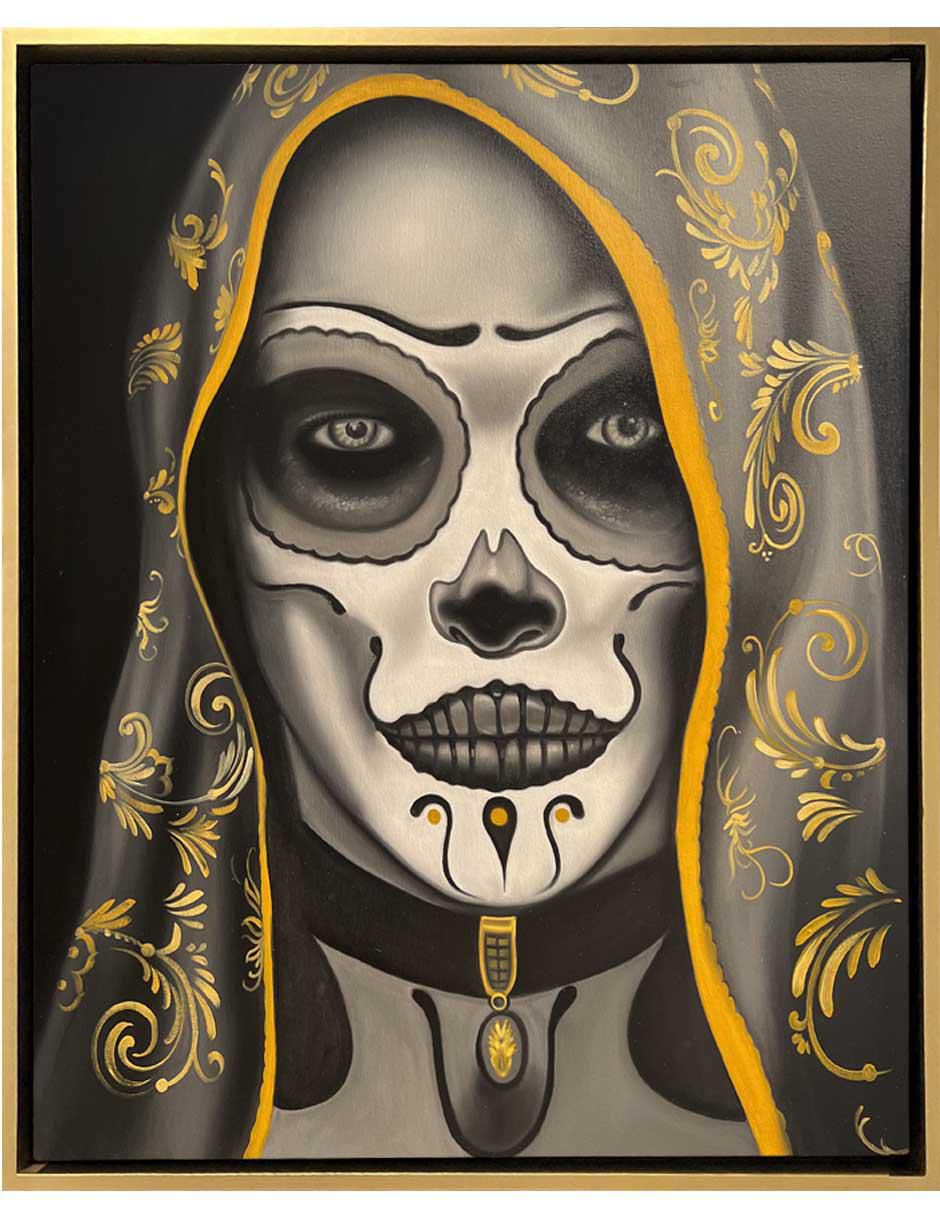 Pintura Catrina técnica óleo